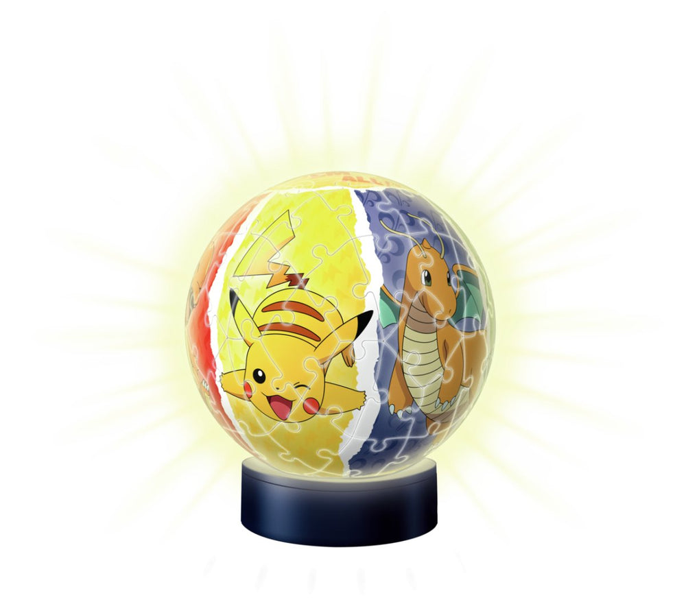 Pokemon Puslespill 3D m/nattlys 72 brikker - Supernerds