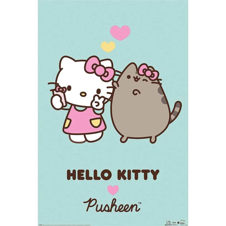 Pusheen x Hello Kitty Plakat Love - Supernerds
