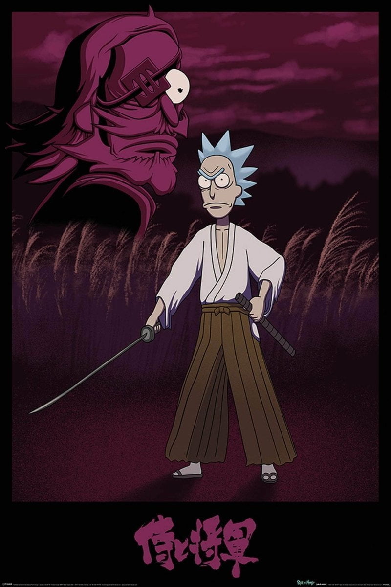 Rick and Morty Plakat Samurai Rick - Supernerds