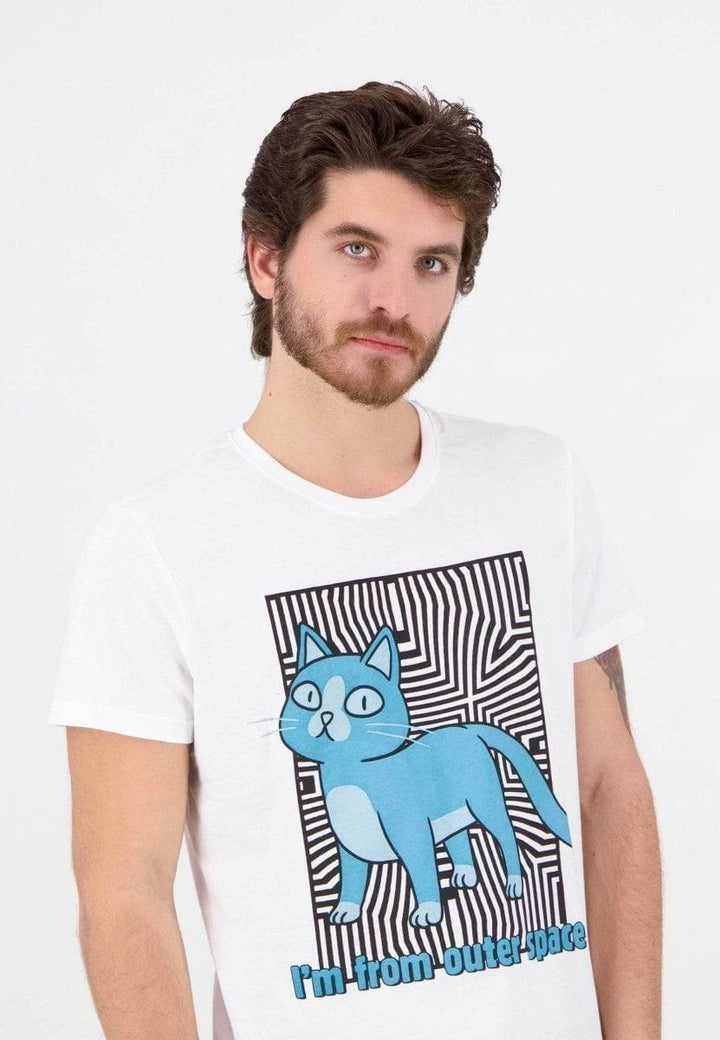 Rick and Morty T-skjorte Outer Space Cat - Supernerds