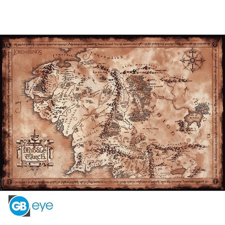 Ringenes Herre Plakat Middle-Earth - Supernerds