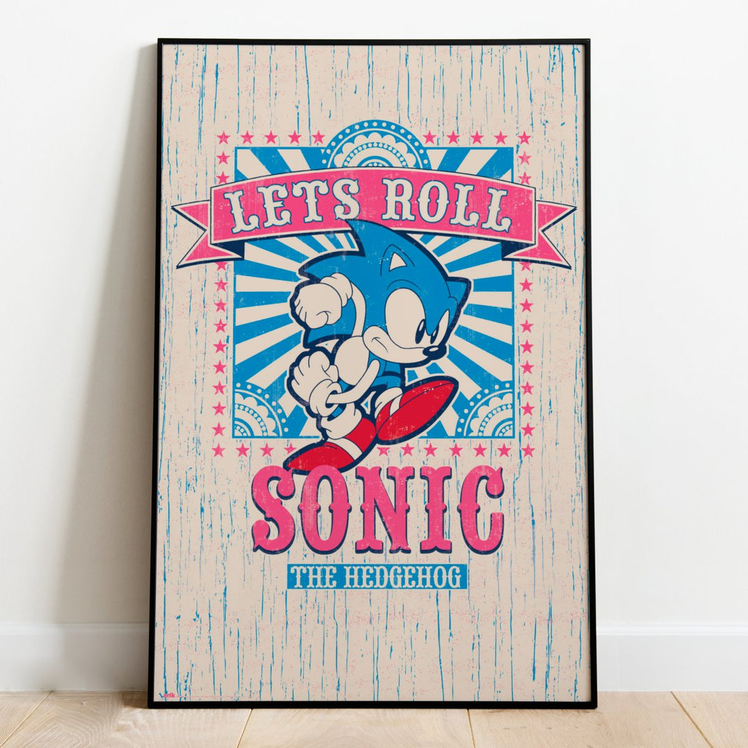 Sonic Plakat Let's Roll - Supernerds