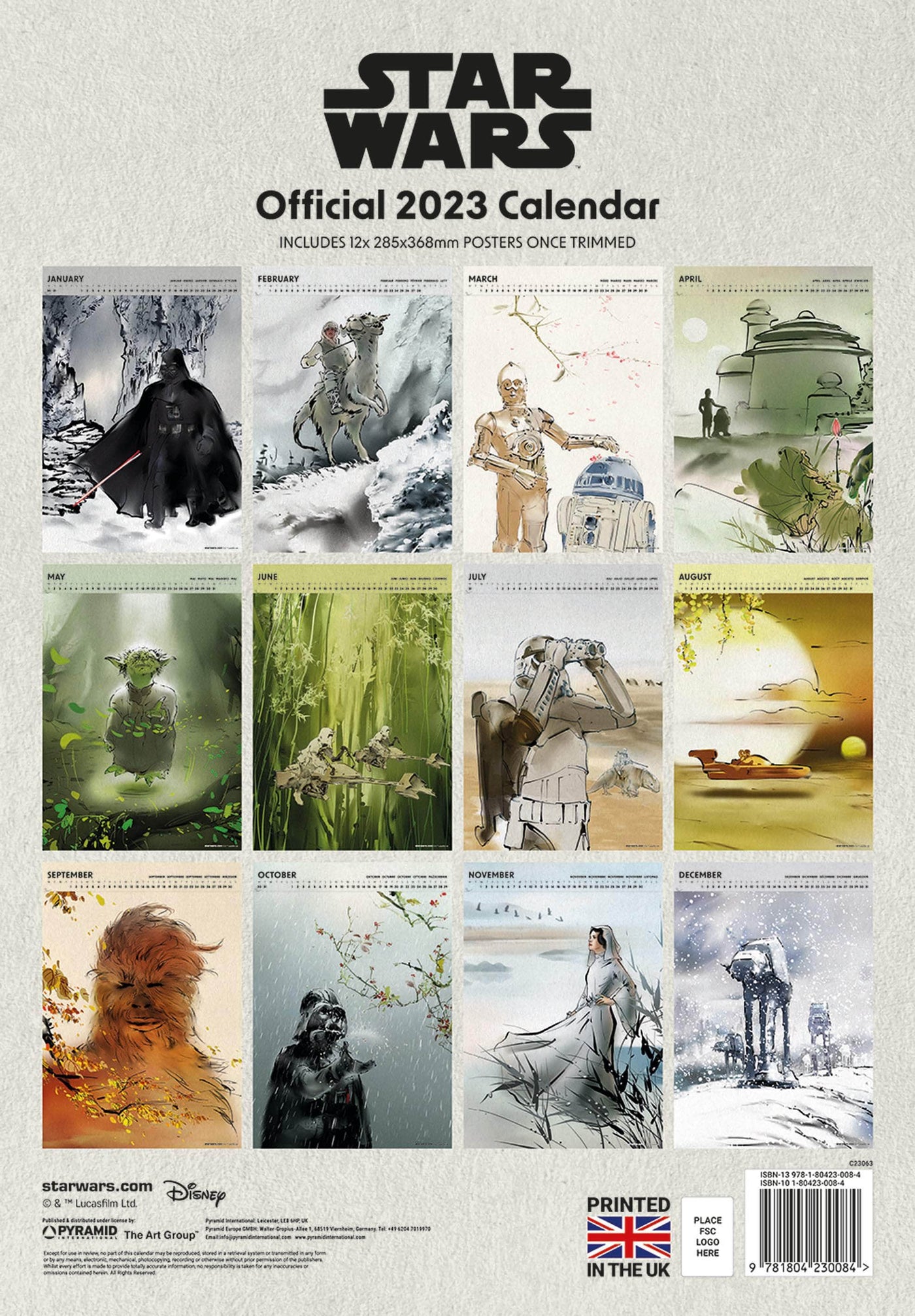 Star Wars Kalender A3 Classic 2023 Calendars, Organizers & Planners