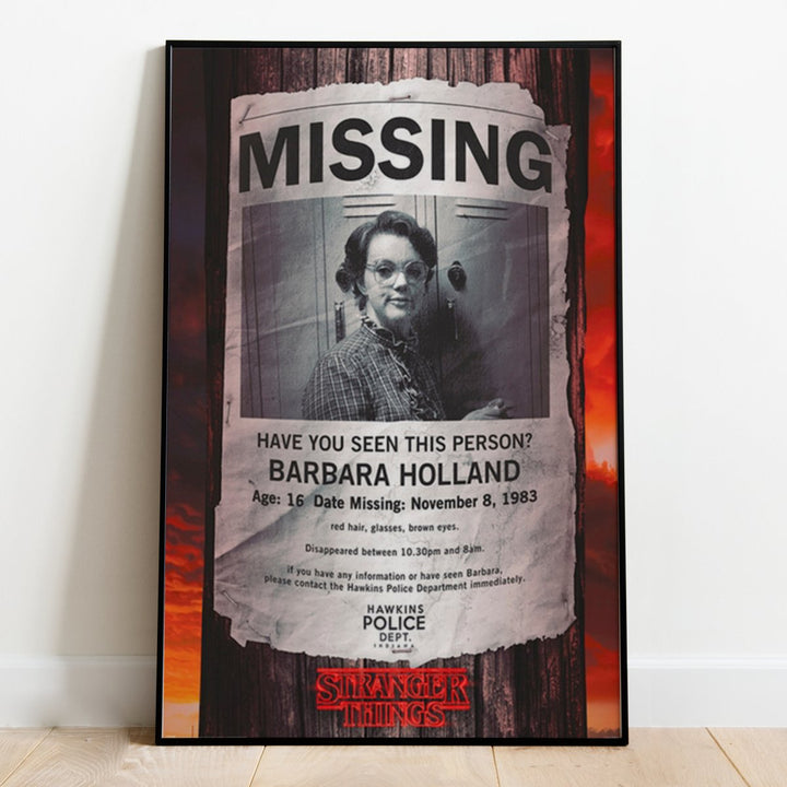 Stranger Things Plakat Missing Barb - Supernerds