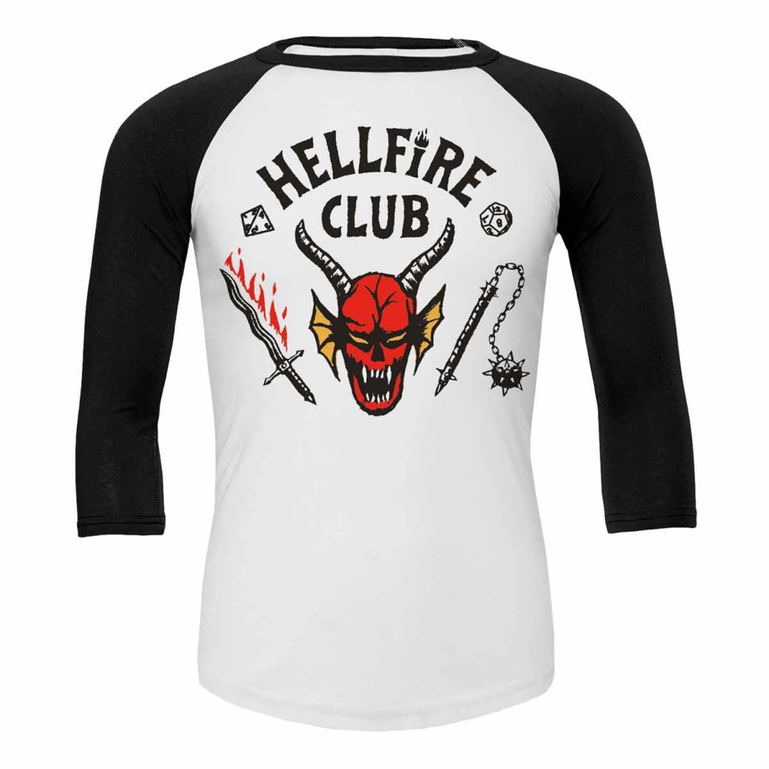 Stranger Things T-skjorte Hellfire Club Raglan - Supernerds