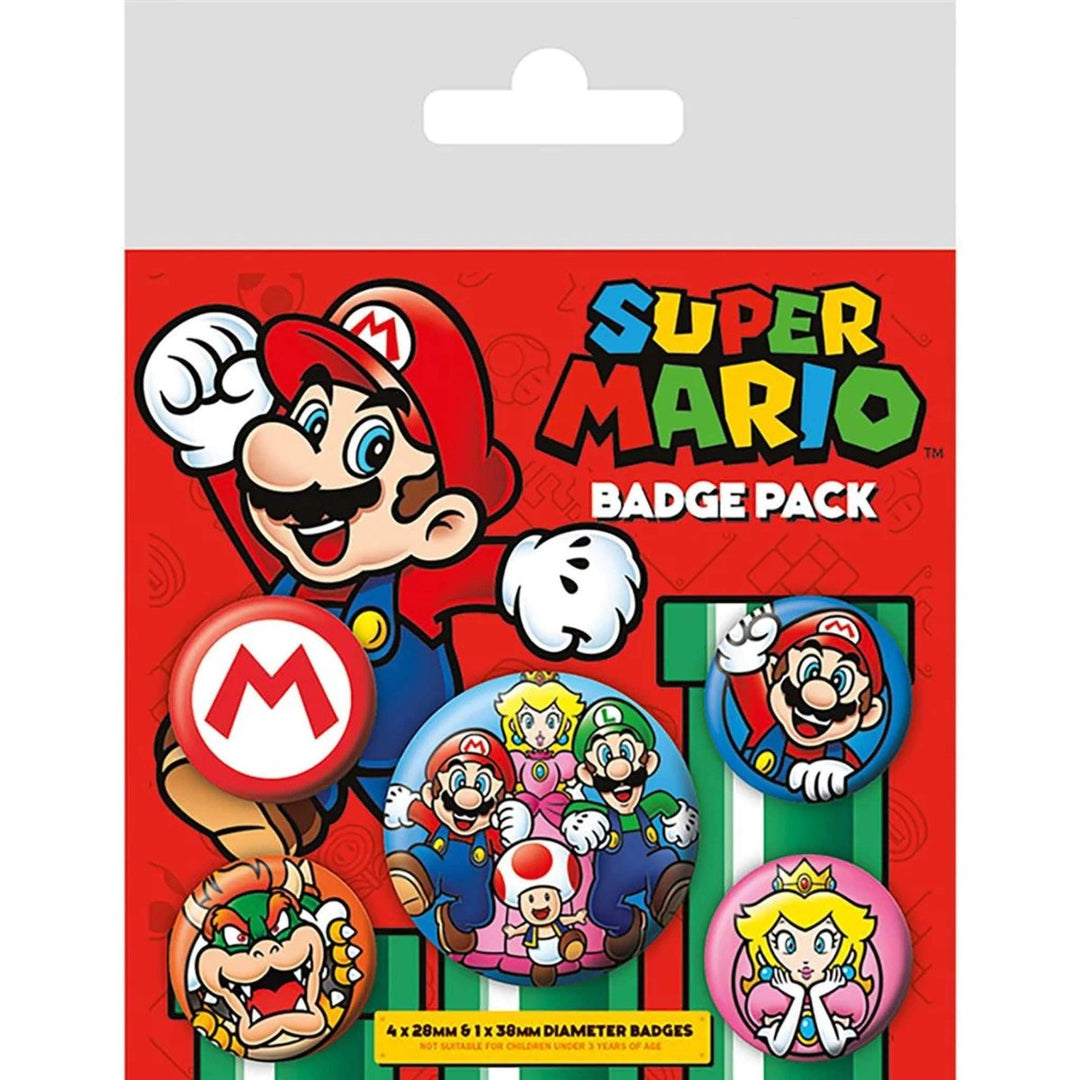 Super Mario Pins 5-pk - Supernerds