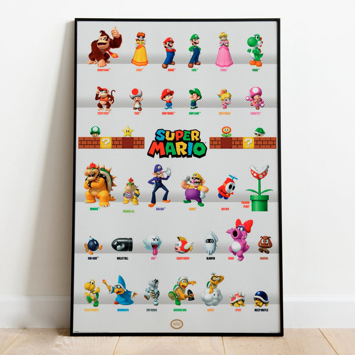 Super Mario Plakat Character Parade - Supernerds