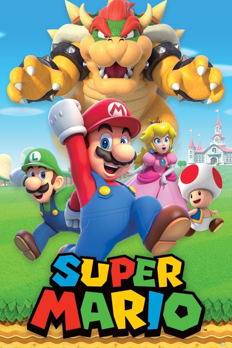 Super Mario Plakat Mushroom Kingdom - Supernerds