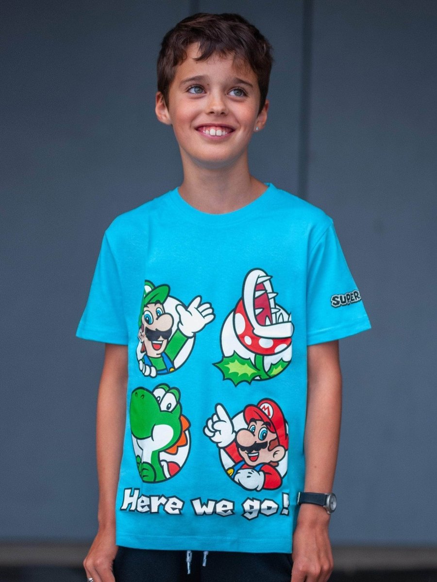 Super Mario T-skjorte Here We Go - Supernerds