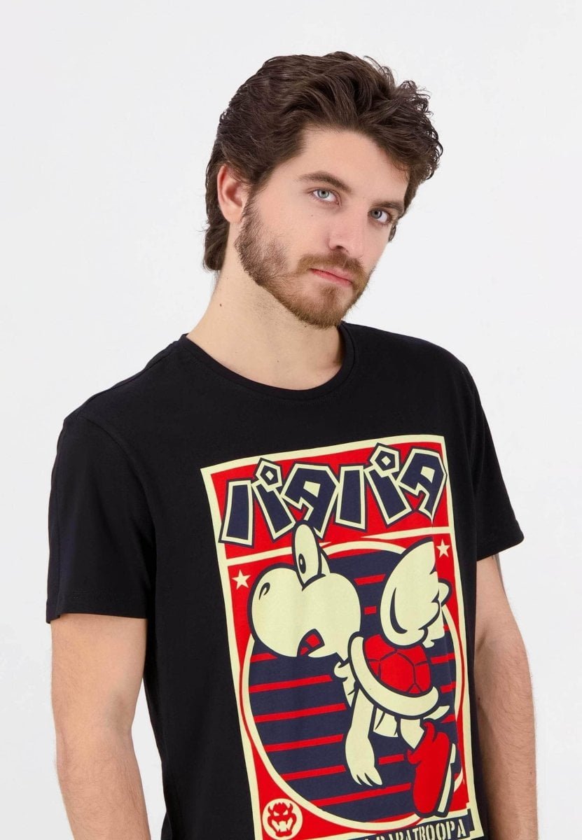 Super Mario T-skjorte Paratroopa Propaganda - Supernerds