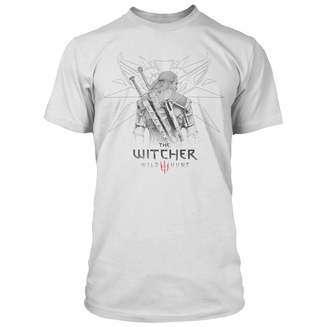 The Witcher T-skjorte Sketched Geralt - Supernerds