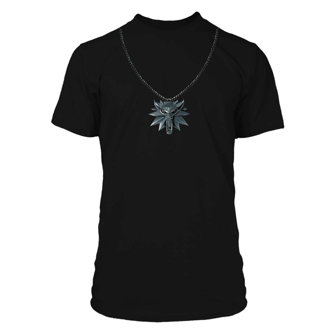 The Witcher T-skjorte Wolf Medallion - Supernerds