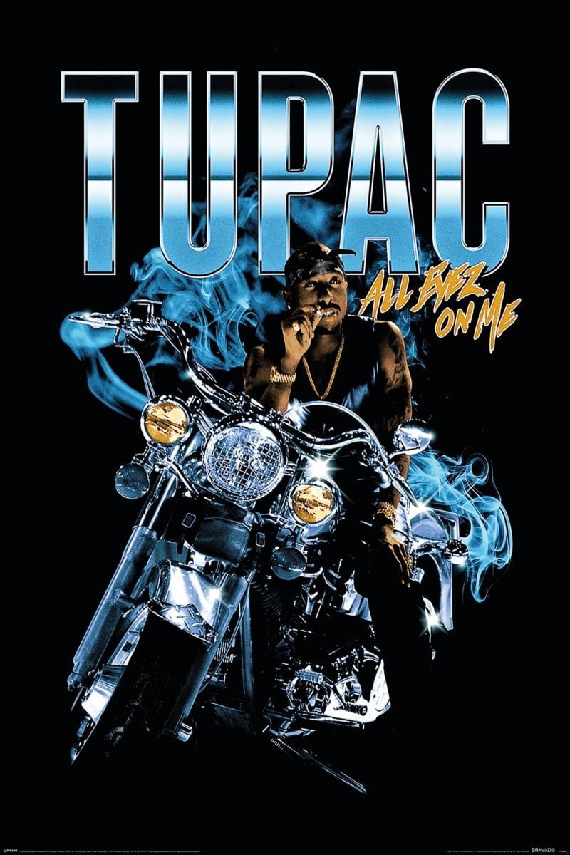 Tupac Plakat All Eyez Motorcycle - Supernerds