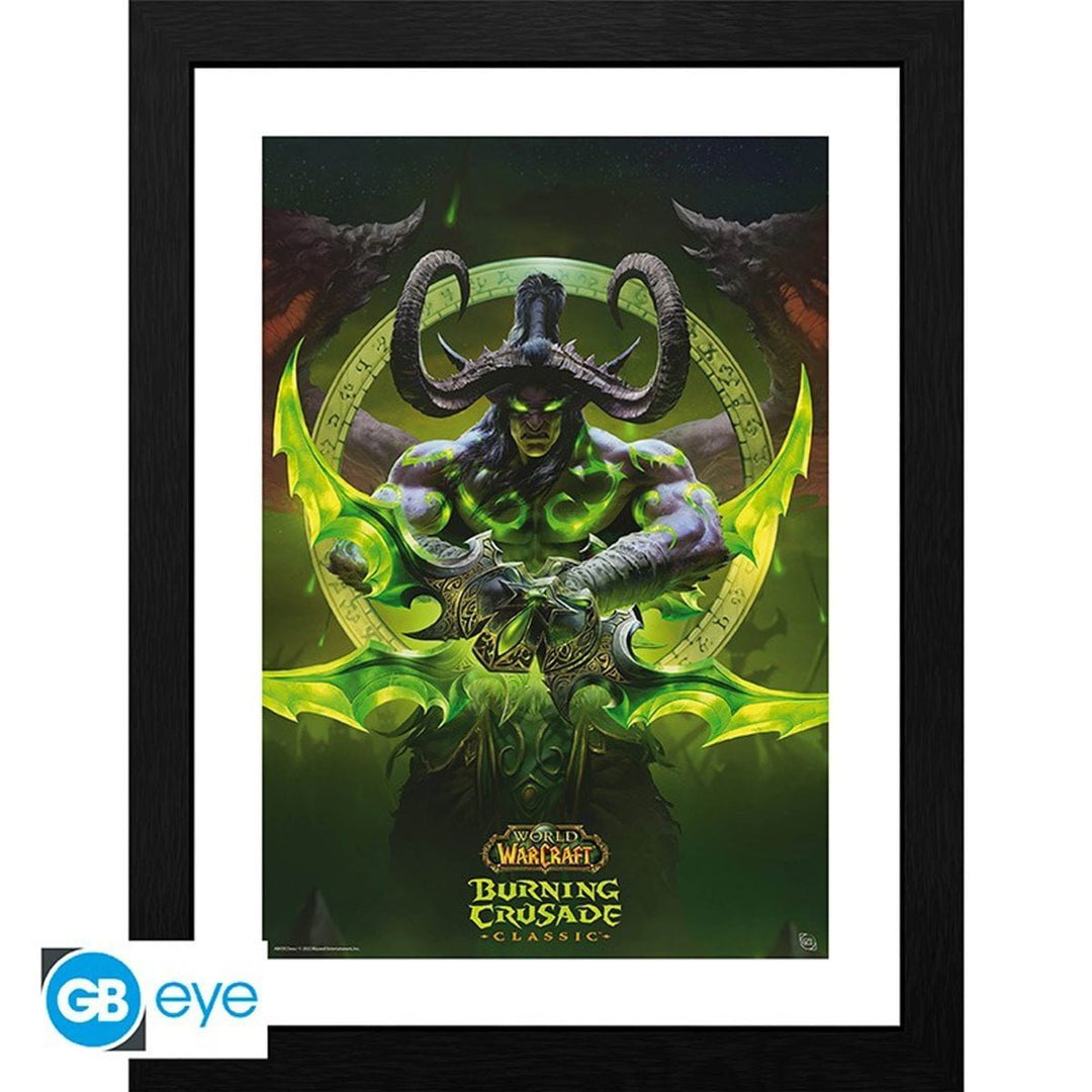 World of Warcraft Innrammet Bilde 30 x 40 cm Illidan - Supernerds