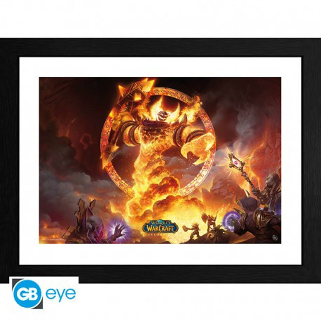World of Warcraft Innrammet Bilde 30 x 40 cm Ragnaros - Supernerds