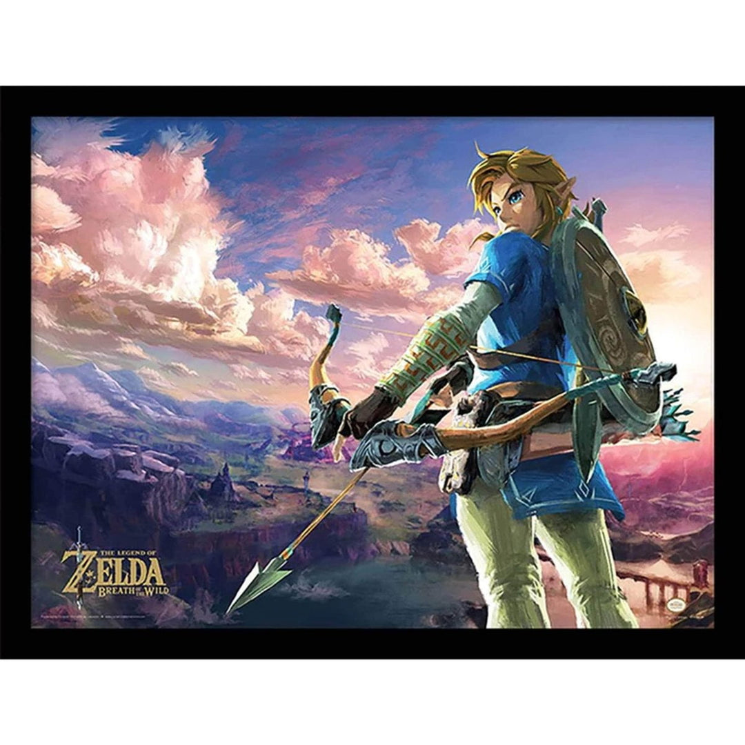 Zelda Innrammet Bilde 30 x 40 cm Hyrule Scene - Supernerds